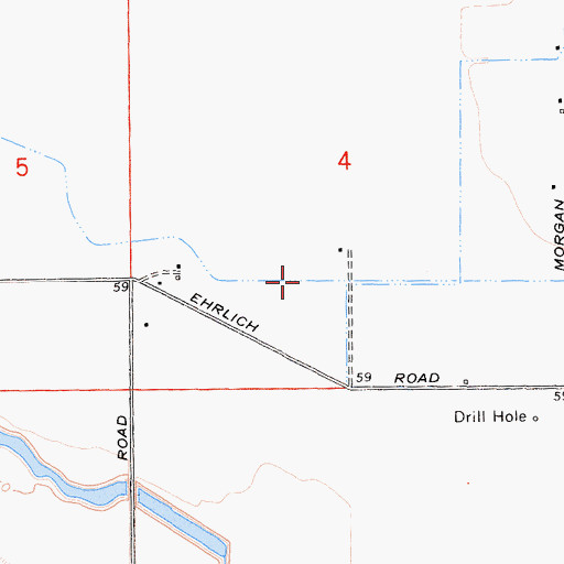 Topographic Map of Prairie Flower Drain, CA