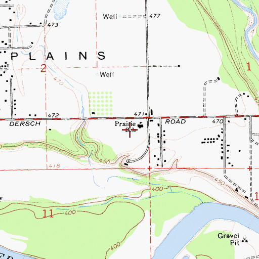Topographic Map of Prairie Elementary School, CA