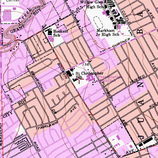 Topographic Map of Presentation High School, CA