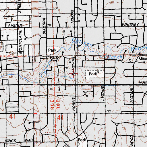 Topographic Map of Presentation School, CA