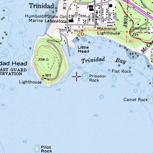 Topographic Map of Prisoner Rock, CA
