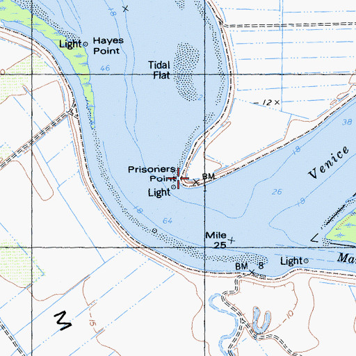 Topographic Map of Prisoners Point, CA