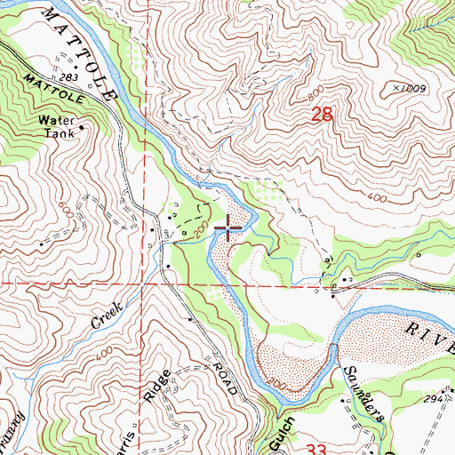 Topographic Map of Pritchard Creek, CA