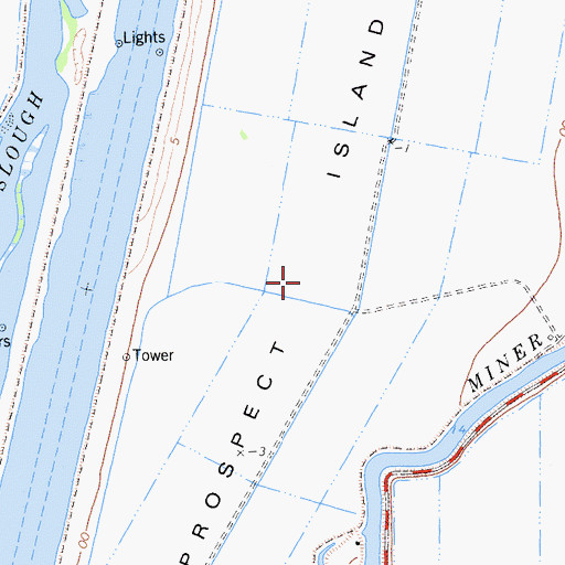 Topographic Map of Prospect Island, CA