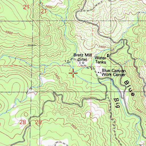 Topographic Map of Providence Creek, CA
