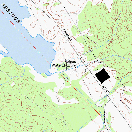 Topographic Map of Pulgas Water Temple, CA