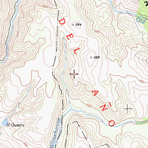 Topographic Map of Punta Del Ao Nuevo, CA