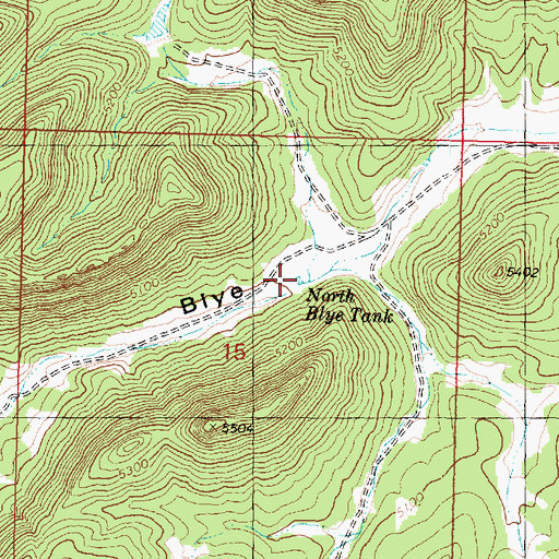Topographic Map of North Blye Tank, AZ
