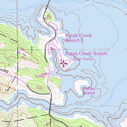 Topographic Map of Putah Creek Park, CA