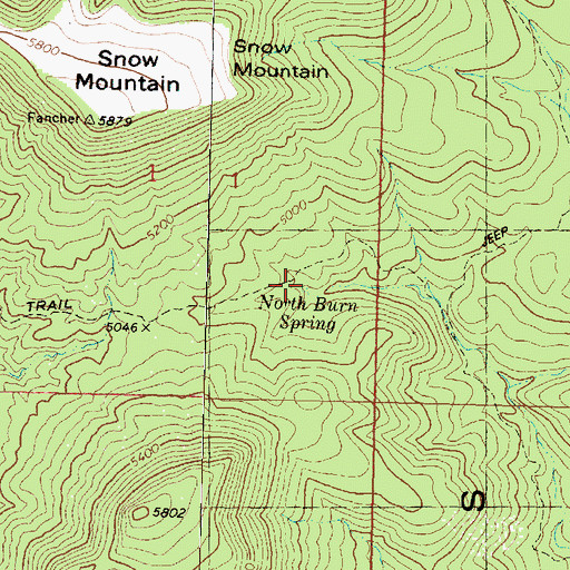 Topographic Map of North Burn Spring, AZ