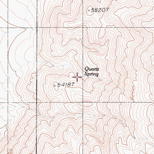 Topographic Map of Quartz Spring, CA
