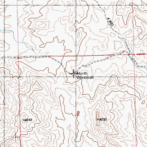 Topographic Map of North Well, AZ