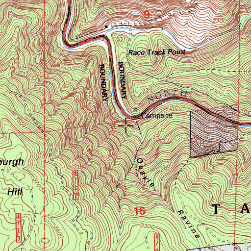 Topographic Map of Quayle Ravine, CA