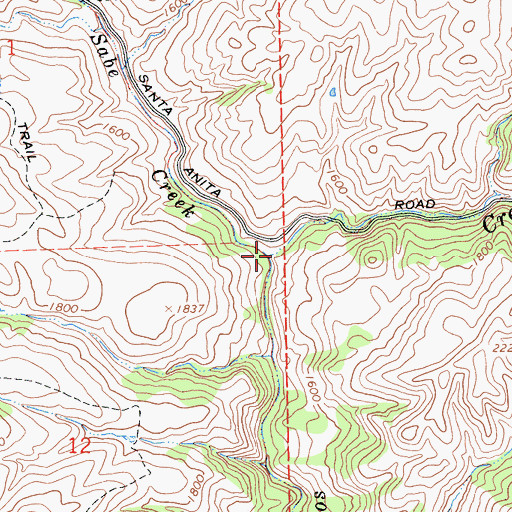 Topographic Map of Quien Sabe Creek, CA