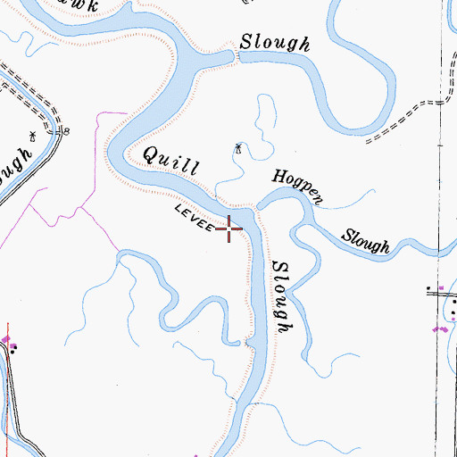 Topographic Map of Quill Slough, CA