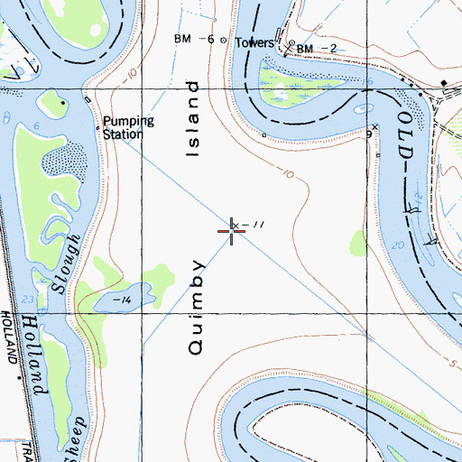 Topographic Map of Quimby Island, CA