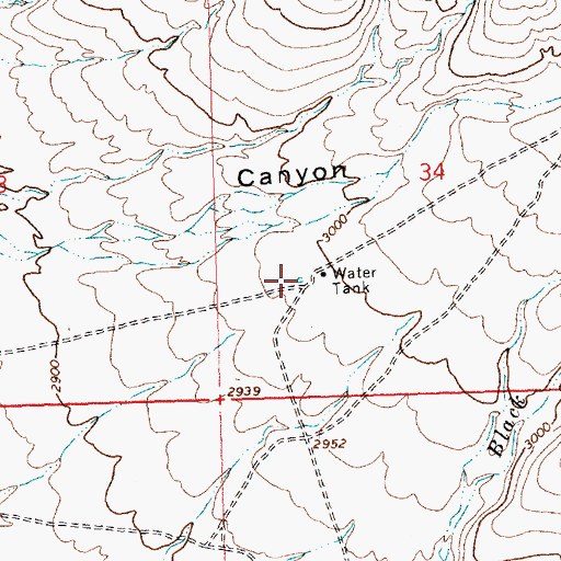 Topographic Map of Number Five Trough, AZ