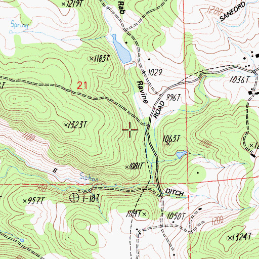 Topographic Map of Rab Ravine, CA