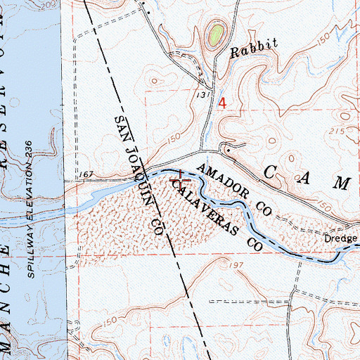 Topographic Map of Rabbit Creek, CA