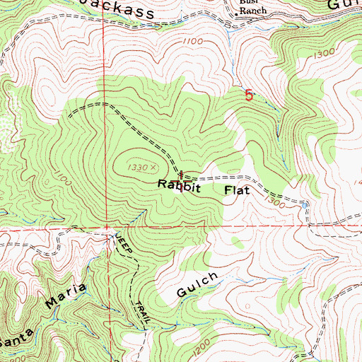 Topographic Map of Rabbit Flat, CA