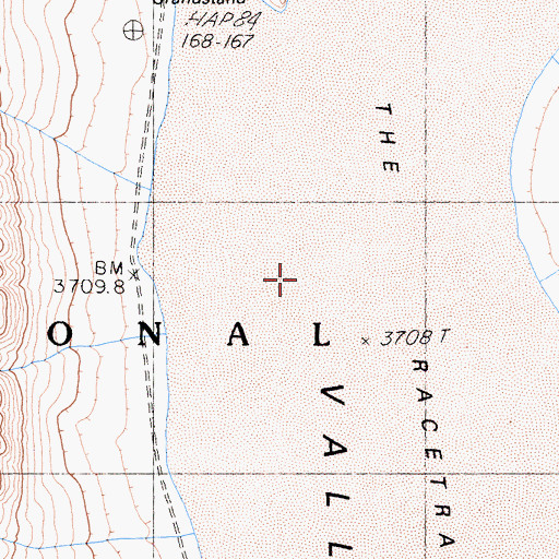 Topographic Map of Racetrack Valley, CA