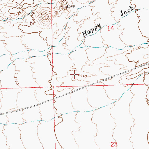 Topographic Map of Number Five Trough, AZ