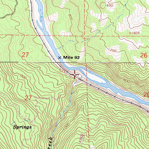 Topographic Map of Raff Creek, CA