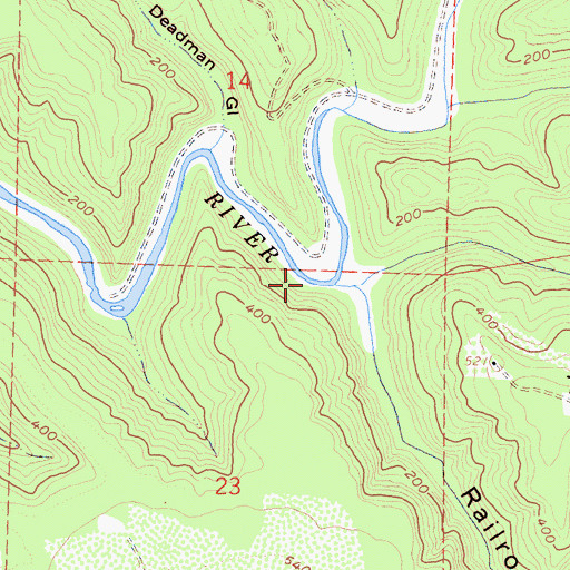 Topographic Map of Railroad Gulch, CA