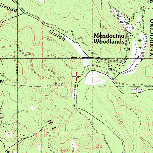 Topographic Map of Railroad Gulch, CA