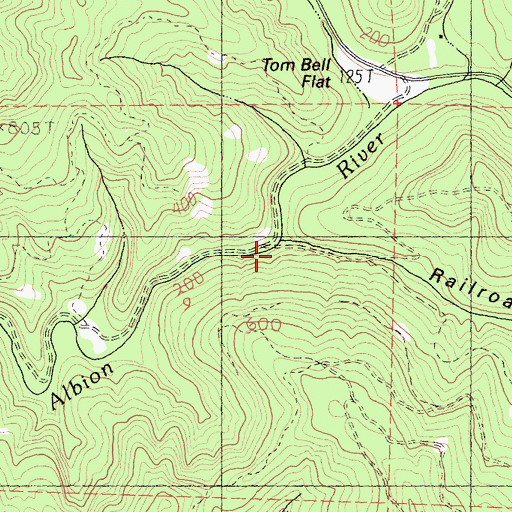 Topographic Map of Railroad Gulch, CA