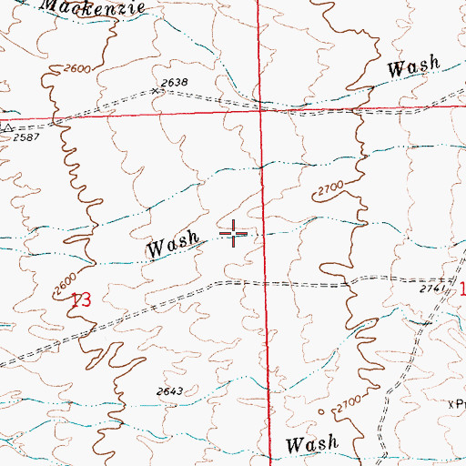 Topographic Map of Number Four Trough, AZ