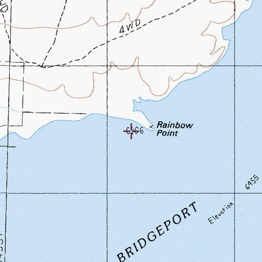 Topographic Map of Rainbow Point, CA