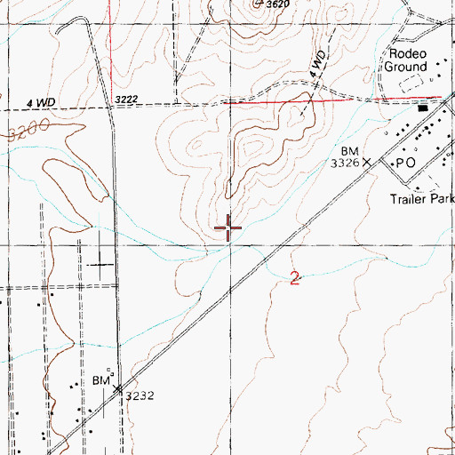Topographic Map of Number One Trough Tank, AZ