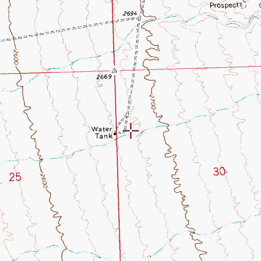 Topographic Map of Number Three Trough, AZ