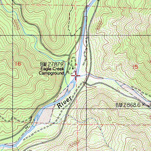 Topographic Map of Ramshorn Creek, CA