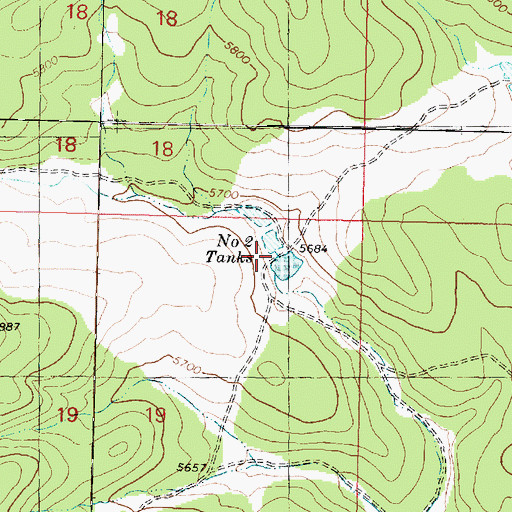 Topographic Map of Number Two Tanks, AZ