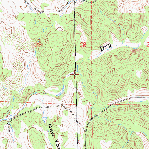 Topographic Map of Rancheria Creek, CA