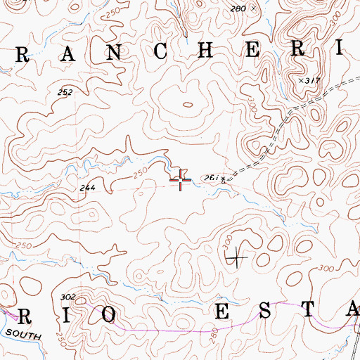 Topographic Map of Rancheria Del Rio Estanislao, CA