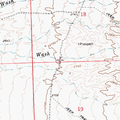 Topographic Map of Number Two Trough, AZ