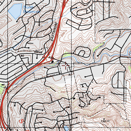 Topographic Map of Rancho School, CA