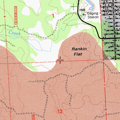 Topographic Map of Rankin Flat, CA