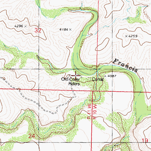Topographic Map of Old Cofer Headquarters, AZ