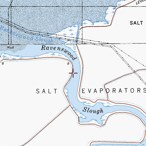 Topographic Map of Ravenswood Slough, CA