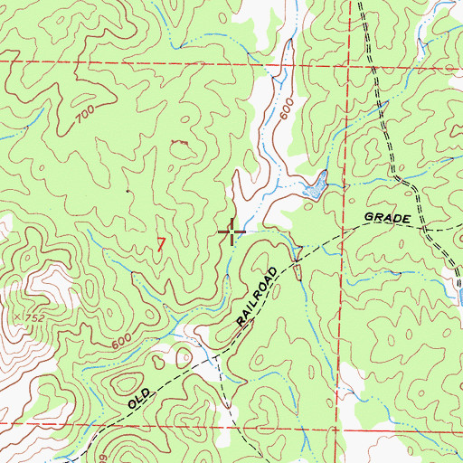 Topographic Map of Rawls Gulch, CA