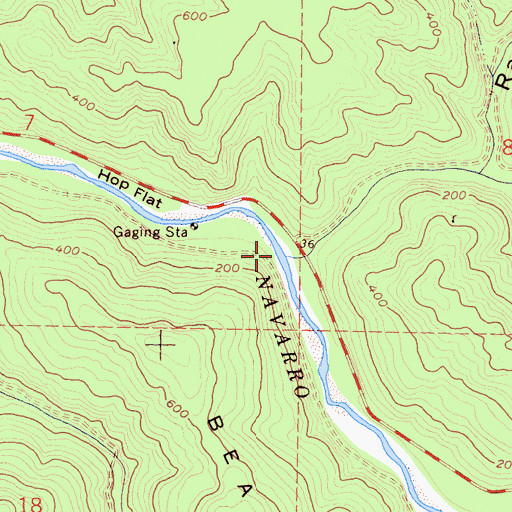 Topographic Map of Ray Gulch, CA
