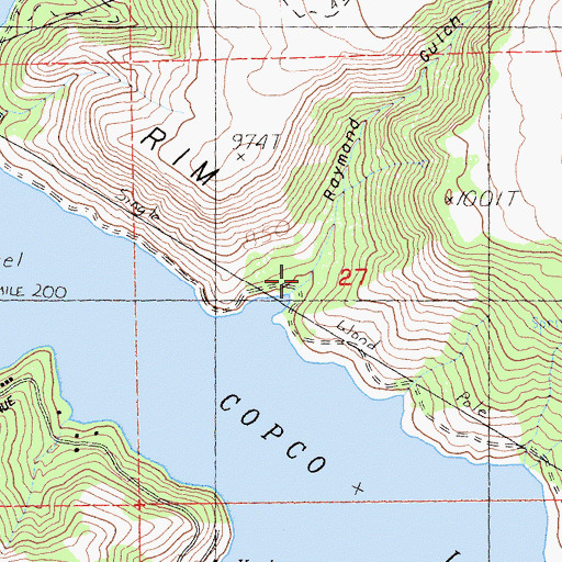 Topographic Map of Raymond Gulch, CA