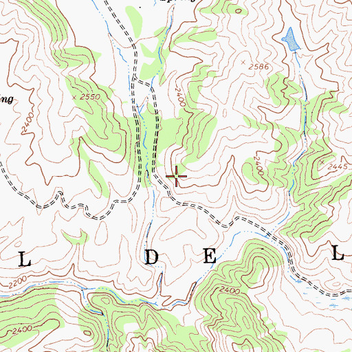 Topographic Map of Real De Las Aguilas, CA