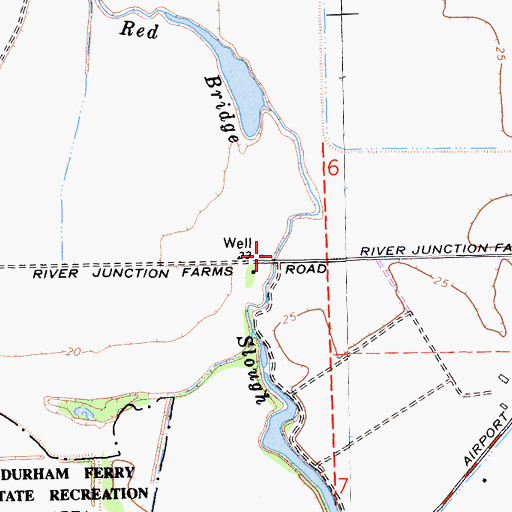 Topographic Map of Red Bridge Slough, CA
