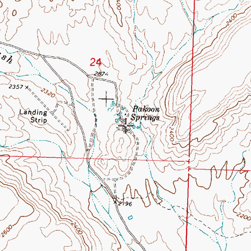 Topographic Map of Pakoon Tank, AZ