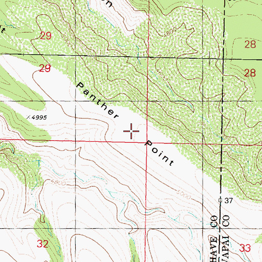 Topographic Map of Panther Point, AZ